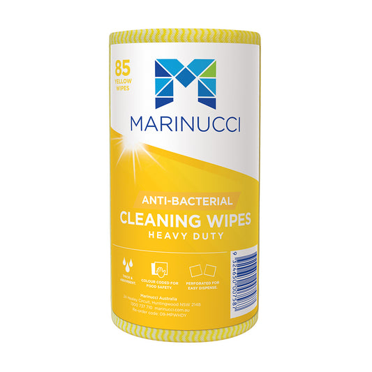 Wipe Roll Yellow H/Duty 42.5m Anti Bac Perforated Sheets 50cm x 30cm