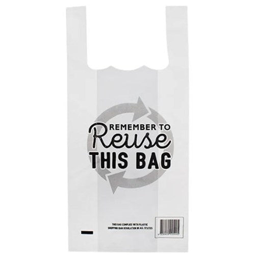 Singlet Bags Small 100s - 37um - QLD Reusable CERTIFIED - 400 (L) x 200 (W) x 100mm (G)