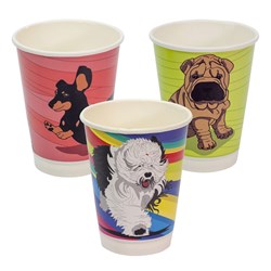 Cups 12oz Double Wall 'Dog Series' 25s