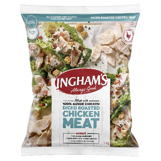 Chicken Meat Diced 1kg - Gluten Free Halal