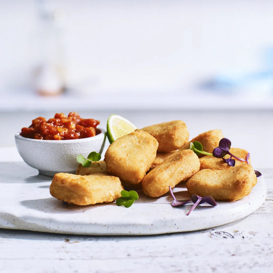 Chicken Tempura Nuggets 1kg - 45 x 22g Breast Meat Halal