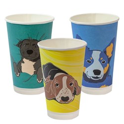 Cups 16oz Double Wall 'Dog Series' - 25s