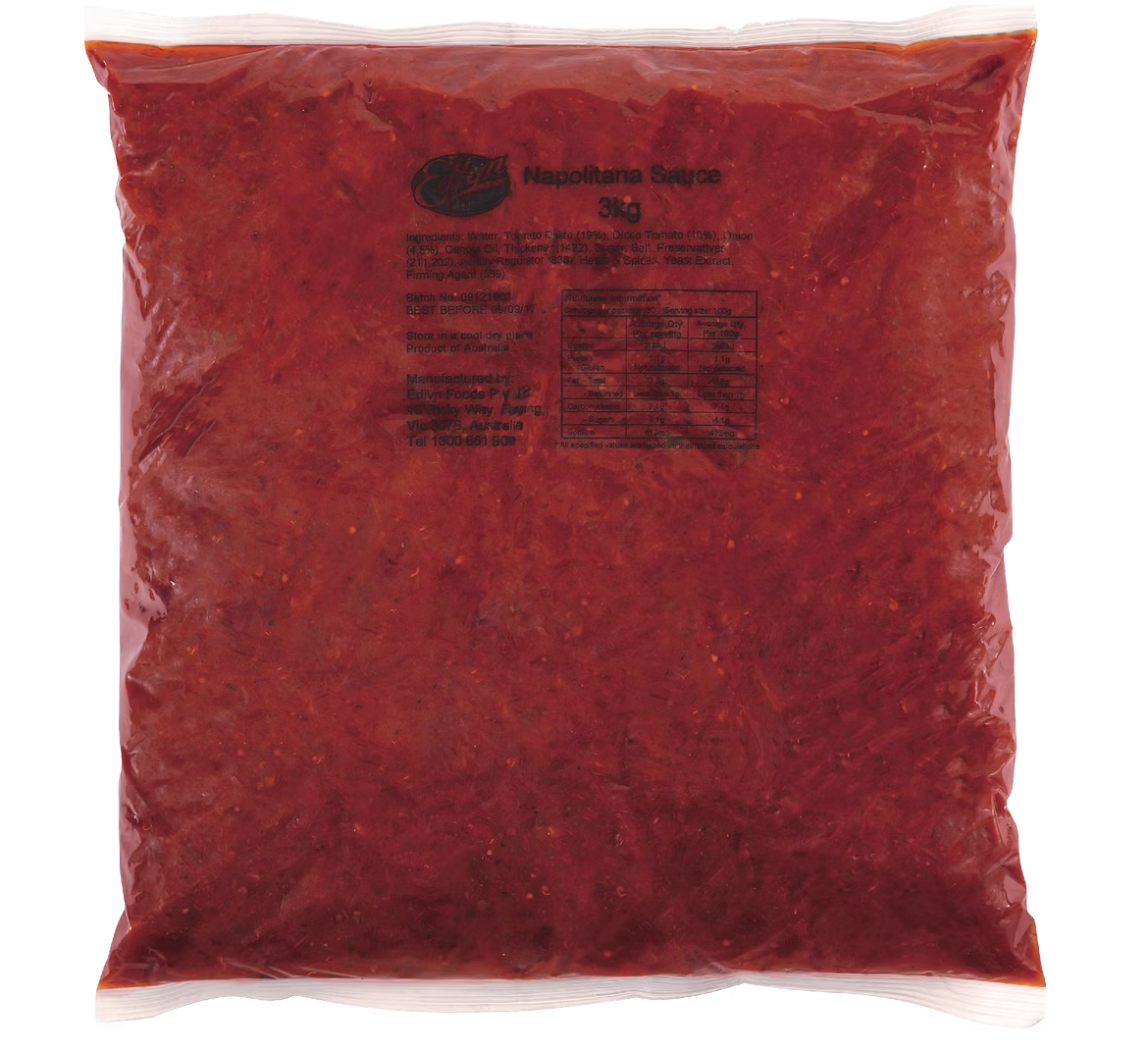 Napolitana Sauce 3kg Gluten free Vegan