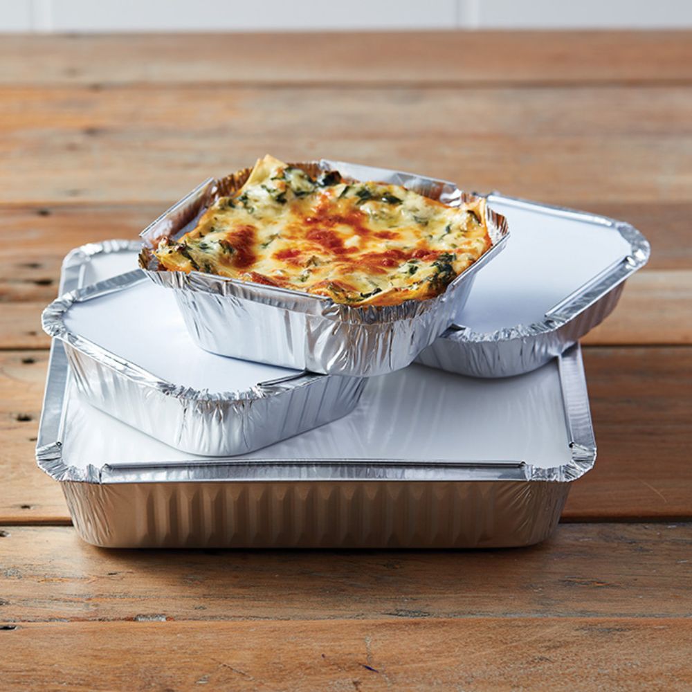 Lids Fit Square Foil Container MSQ403 - 110s White Polycoated