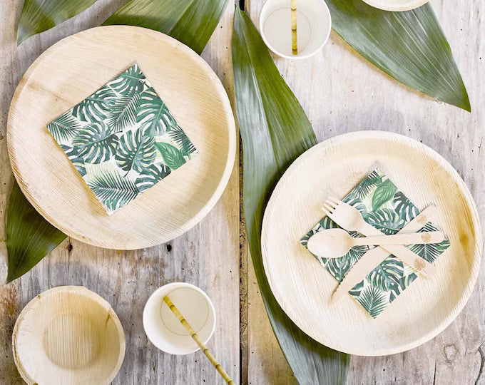 Palm Leaf Eco Plate Round 200mm x 25s