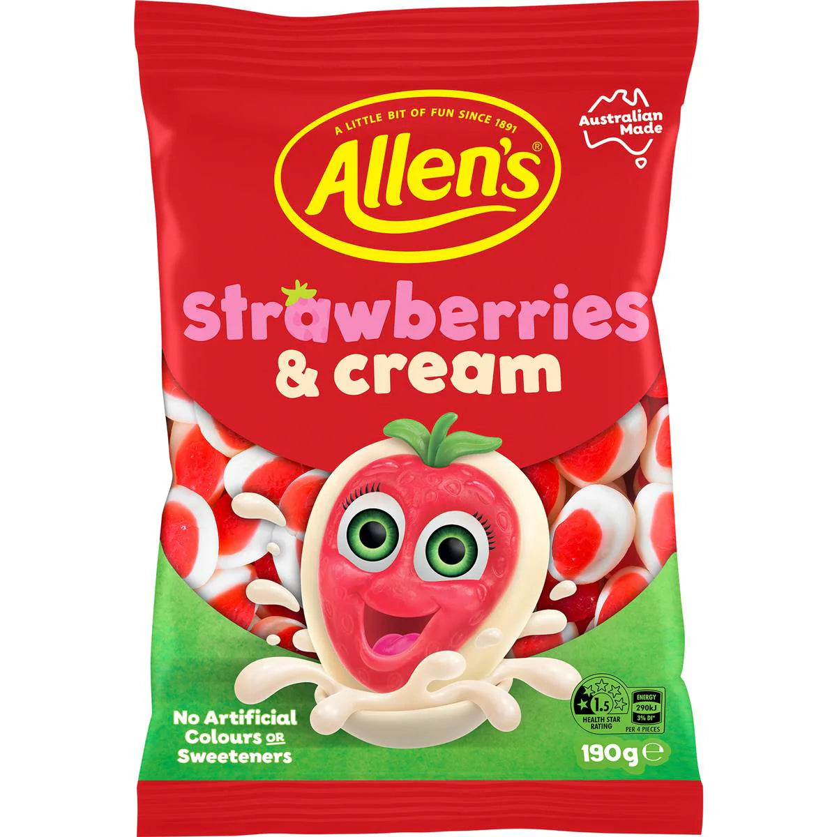 Strawberries & Cream 190g Hang Pack