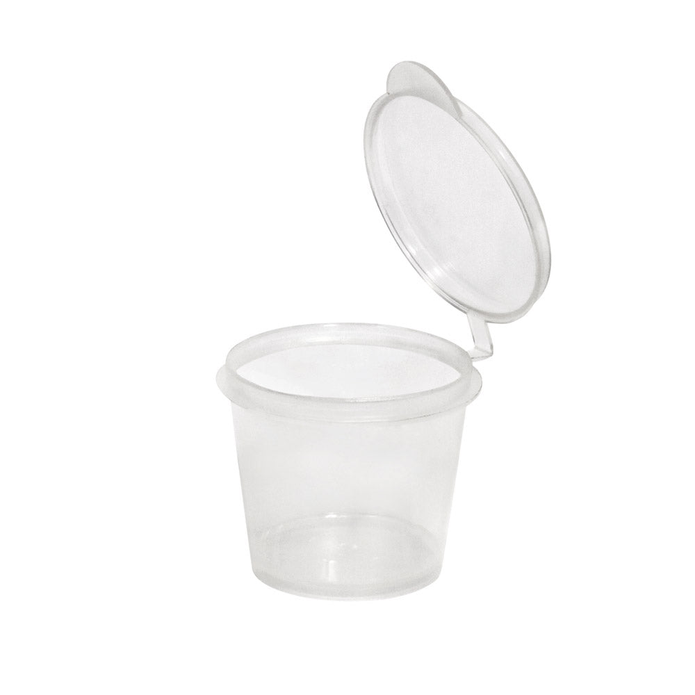 Round Portion Container w Hinged Lid 30ml - 200s ()