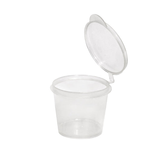 Round Portion Container w Hinged Lid 30ml - 200s ()