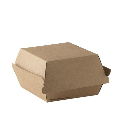Burger Box 50s Brown Kraft 105 x 105 x 85mm