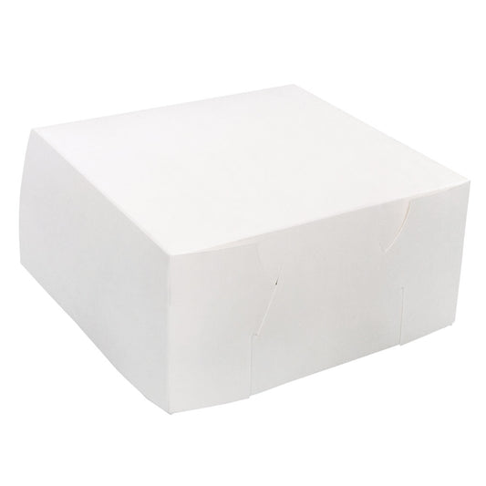 Cake Box White 8x8x4" - 100s 200x200x100mm ()