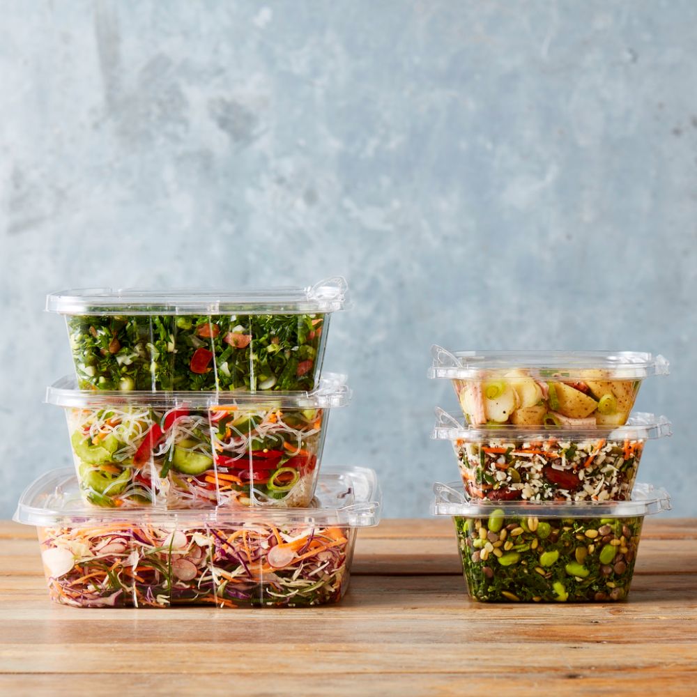 Rectangle Stay Fresh Container w Lid 100 x 590ml 180 x 160 x 40mm