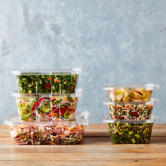 Rectangle Stay Fresh Container w Lid 100 x 590ml 180 x 160 x 40mm