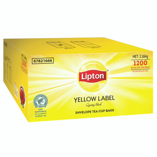 Tea Cup Bags Envelope 100s - Yellow Label
