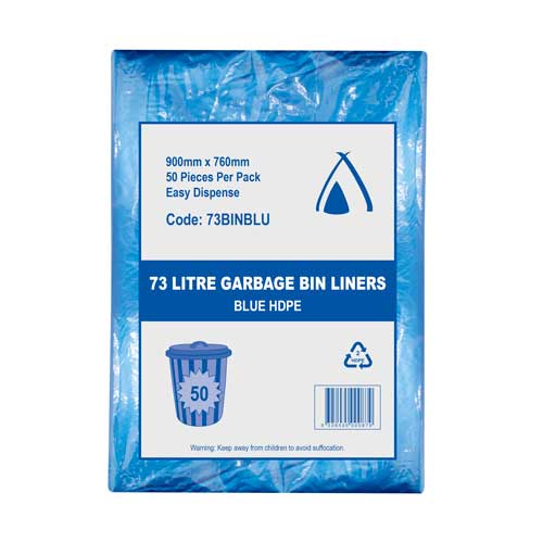 Garbage Bin Liner Blue 73Lt All Purpose 50s