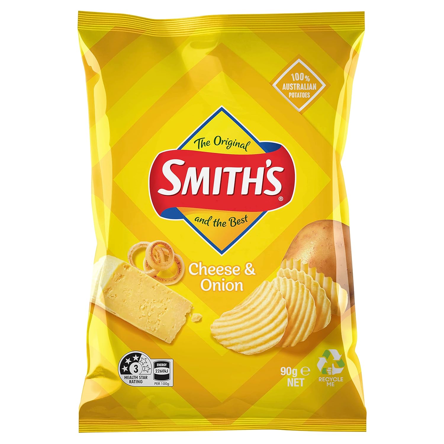 90g Crinkle Cheese & Onion RRP $3.75