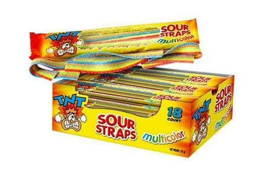 Wrapped Sour Straps Multicolour 18 x 57g