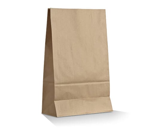 Brown Blocked Bottom Paper Bags SOS #12 - 500s 334 x 178 +112mm
