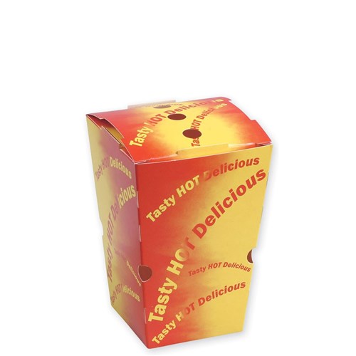 Chip Boxes Large "Tasty Hot Delicious" - 50s 90x90x135mm