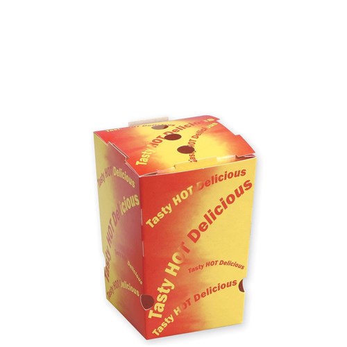 Chip Boxes Small "Tasty Hot Delicious" - 50s 70x70x105mm