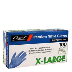 Glove Blue Vinyl XLarge 100s - Powder Free