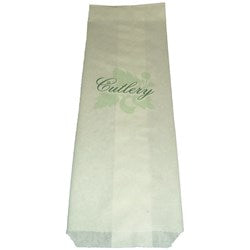 Cutlery Bags Paper Printed White 1000s 240mm x 75mm