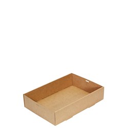 Catering Tray Medium #2 Kraft 10s 359 x 252 x 80mm