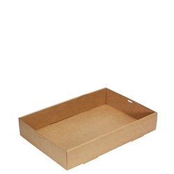 Catering Tray XLarge #4 Kraft 10s 450 x 310 x 80mm