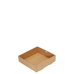 Catering Tray Small #5 Kraft 10s 225 x 225 x 60mm