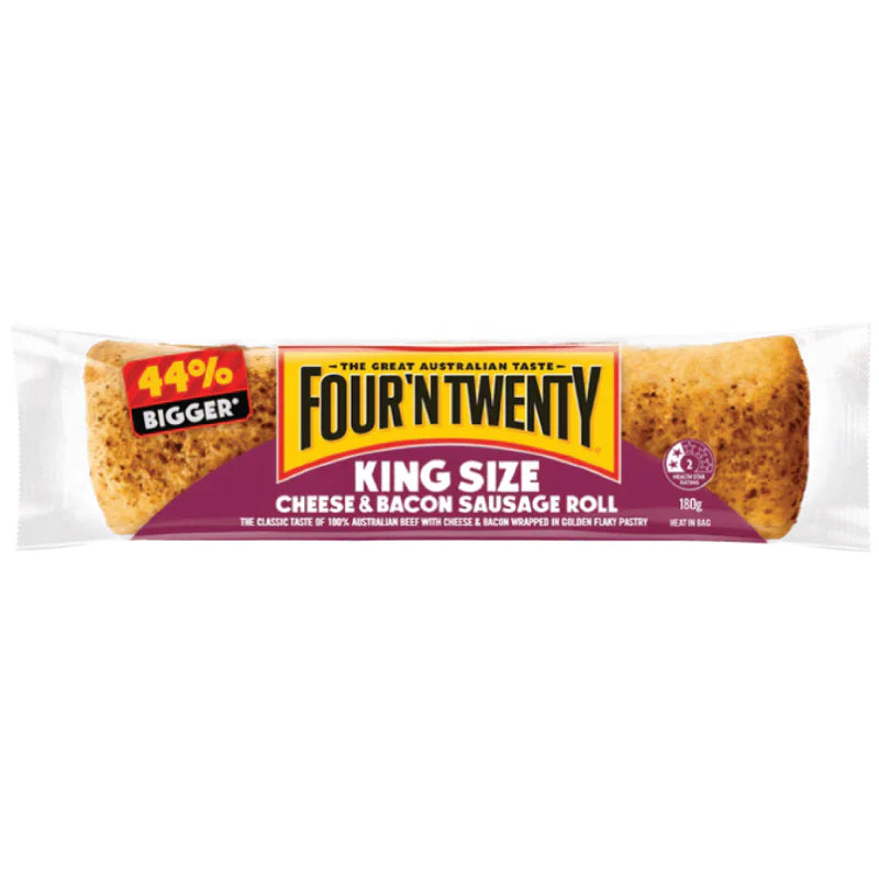 King Size Cheese & Bacon Sausage Roll 24 x 180g