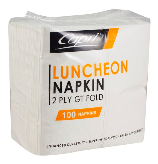 Napkin Lunch 2Ply White 100s - GT Fold
