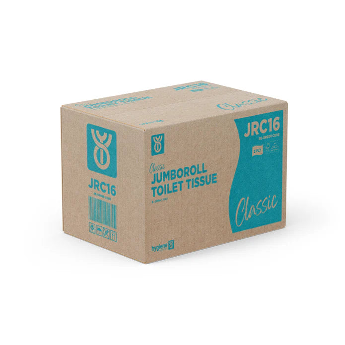 Jumbo Toilet Rolls 2Ply - 300m x 8/Ctn - Premium