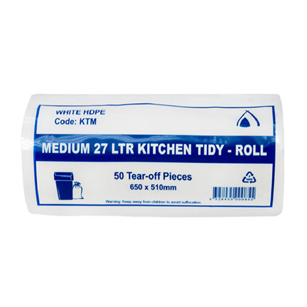Kitchen Tidy Bags Medium White 50 x 27Lt