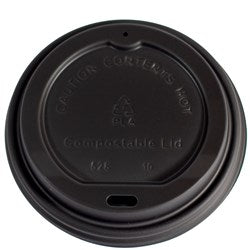 Lids Black Fit 8/12/16oz Coffee Cups 50s 90mm