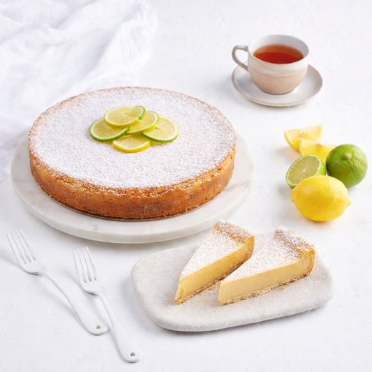 Lemon Lime Baked Cheesecake 1.8kg Gluten Free Pre Cut 16 Portions