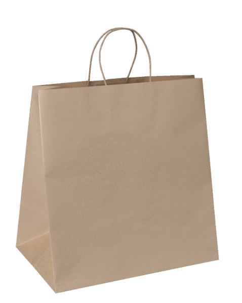 Brown Kraft Twist Handle Bags UE Food Delivery 25s H/Duty 305 x 305 x 175mm