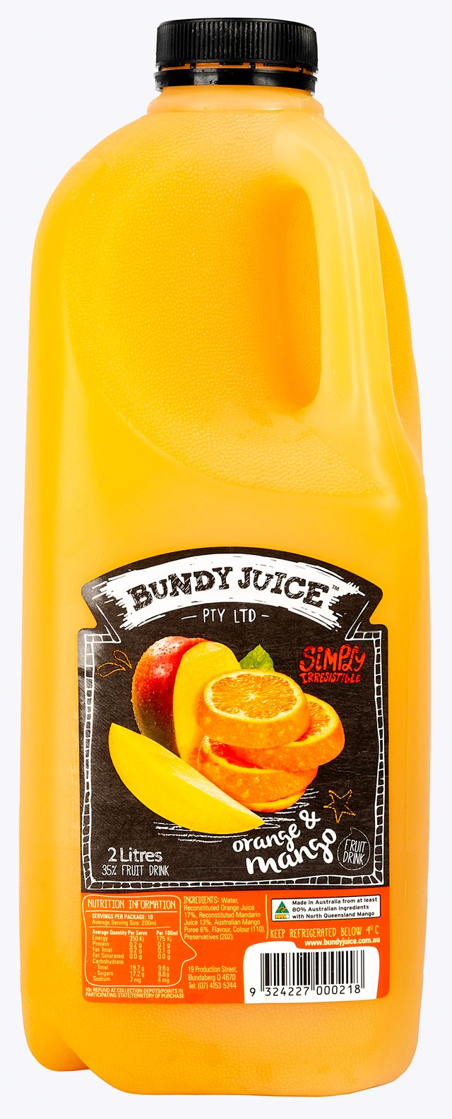 Orange Mango Fruit Drink 2Lt - Chilled