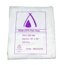 LD Bags 12x10" 100s - 35um 305x255mm