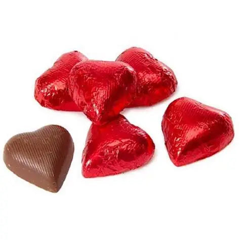 Chocolate Hearts Red Foil Tub - 120s