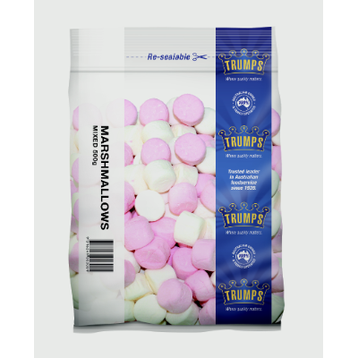Marshmallows Mixed 500g - Vegetarian Origin - Local & Imported Made in Australia