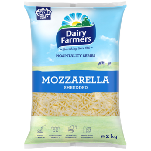 Mozzarella Cheese Shredded 2kg - Australian