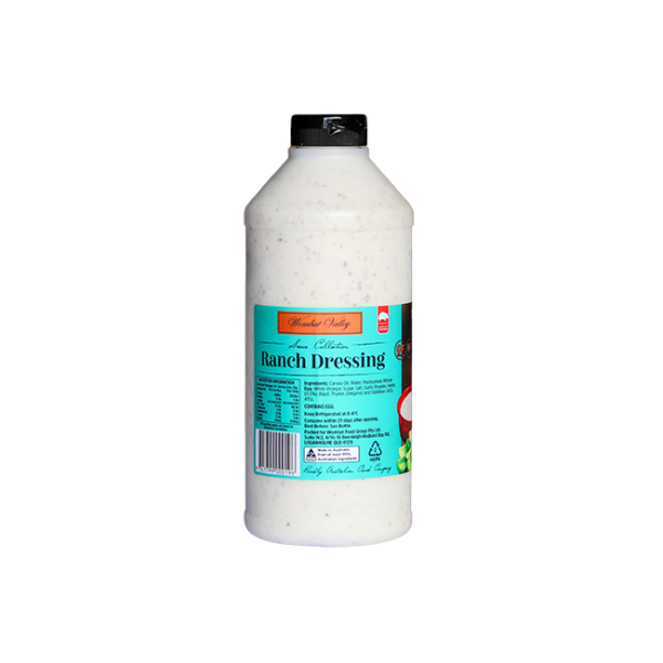 Ranch Dressing 1kg Squeeze Bottle Gluten Free (GF)  (WOMBAT VALLEY)