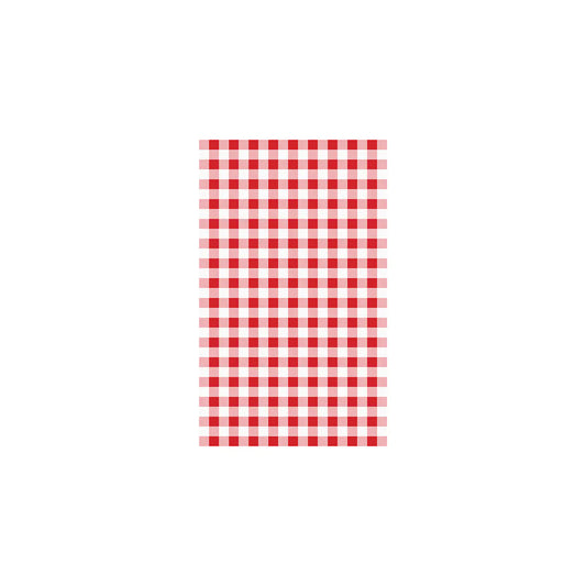 Red Gingham Printed Greaseproof 1/4 - 500sh 320 x 200mm