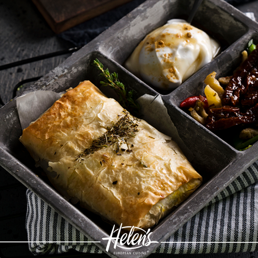 Filo Pumpkin Spinach & Feta 6 x 200g - Vegetarian (V) Shelf Life (Chilled) 5 - 7 Days (HELENS)