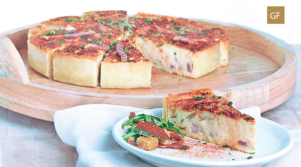 Quiche Lorraine Round Uncut 1.5kg Gluten Free 24cm - Approx 10-14 Portions