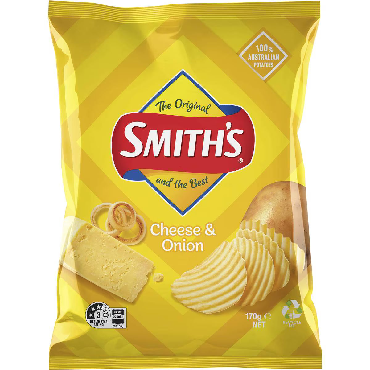 170g Crinkle Cheese & Onion RRP $6.40