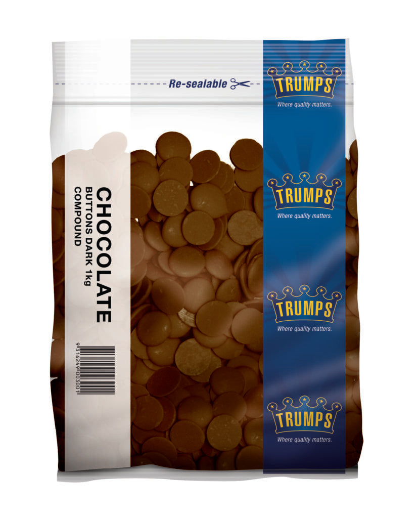 Chocolate Buttons Dark 1kg - Vegetarian Origin - Imported Packed in Australia