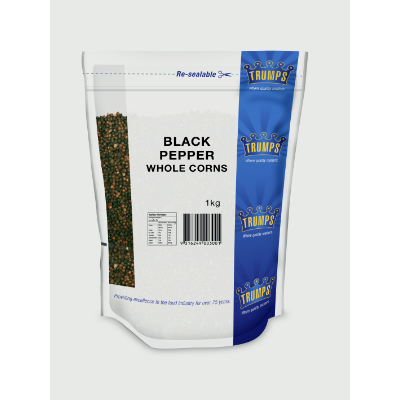Black Pepper Corns Whole 1kg - Vegan Origin - Imported Packed in Australia
