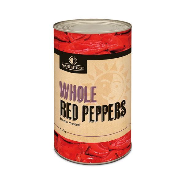 Whole Red Peppers 4.2kg-A12 Can Flame Roasted