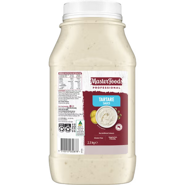 Tartare Sauce 2.3kg - Gluten Free Vegan Halal