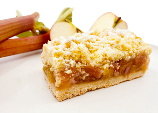 Apple Rhubarb Crumble Slice 8 x 100g